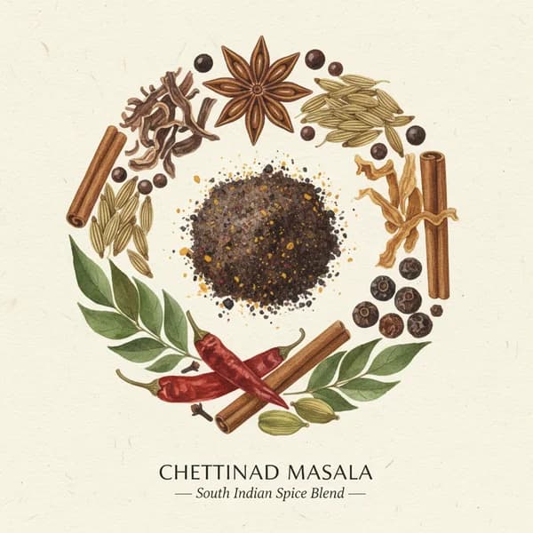 Chettinad Masala botanical illustration