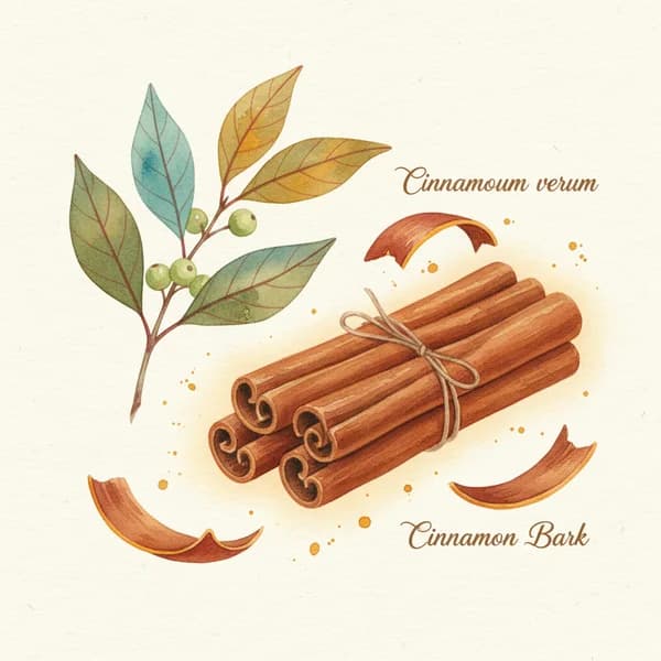 Cinnamon botanical illustration