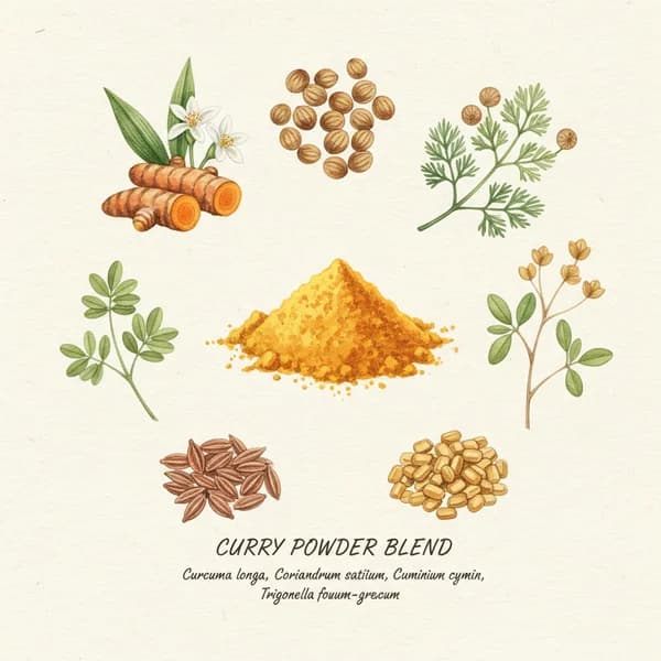 Curry Powder botanical illustration