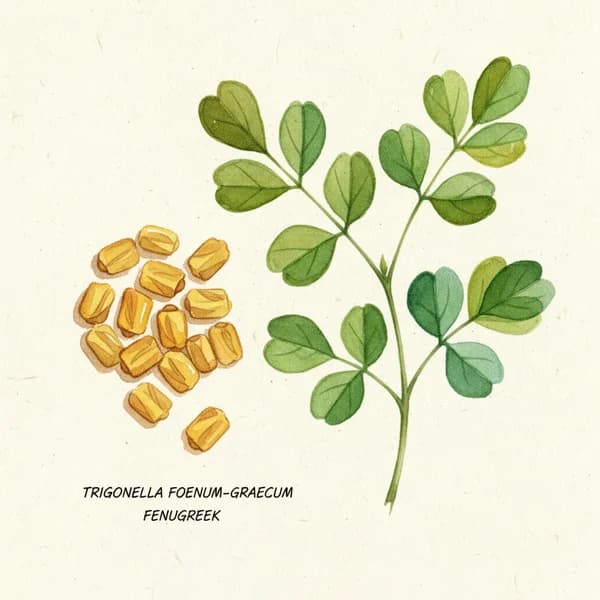 Fenugreek Seeds botanical illustration