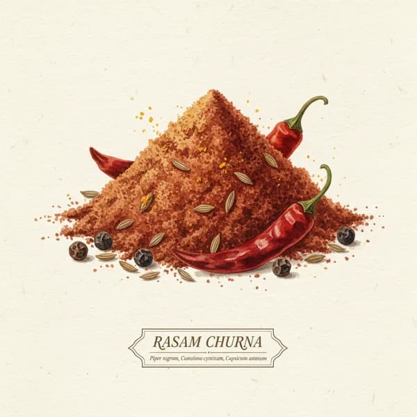 Rasam Powder botanical illustration