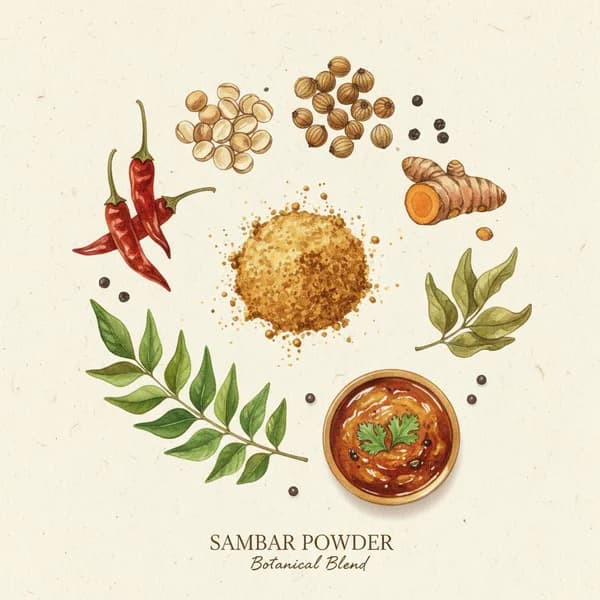Sambar Powder botanical illustration