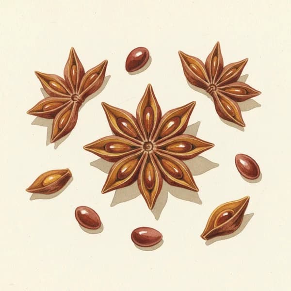 Star Anise botanical illustration