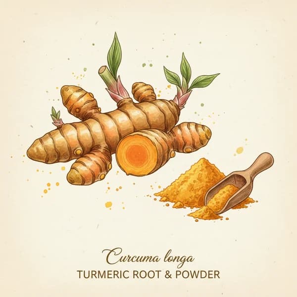 Turmeric botanical illustration