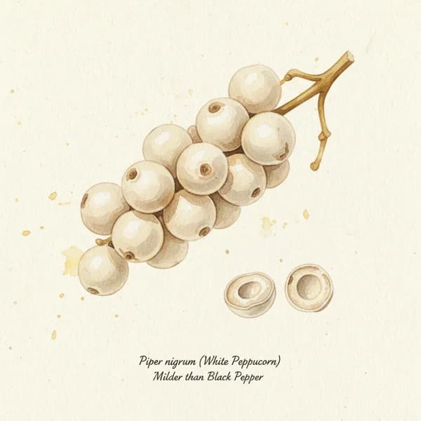 White Pepper botanical illustration